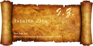 Ivisits Zita névjegykártya